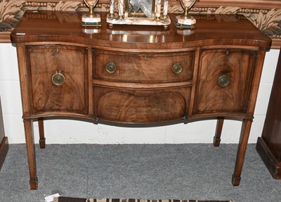 Lot 1193 - A Georgian Style Mahogany Serpentine Fronted...