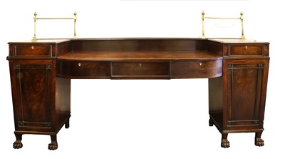 Lot 680 - A Regency Mahogany Pedestal Sideboard, early...