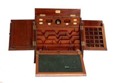 Lot 672 - A Victorian Mahogany and Brass-Bound Desktop...