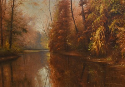 Lot 1064 - Fortunato Ornaghi (b.1930) Italian Autumnal...