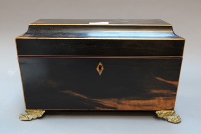 Lot 340 - A Mid 19th Century Coromandel Tea Caddy, the...