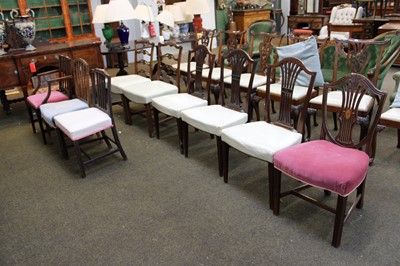 Lot 1395 - A Group of Nine Assorted 19th Century Chairs,...