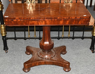 Lot 1286 - A 19th Century Mahogany Foldover Tea Table,...