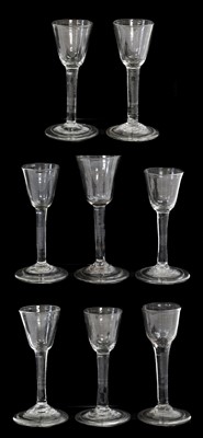 Lot 45 - A Wine Glass, circa 1740, the rounded funnel...