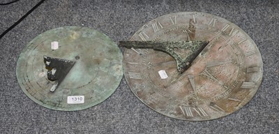 Lot 1310 - Two Weathered Sundials, one signed John P...