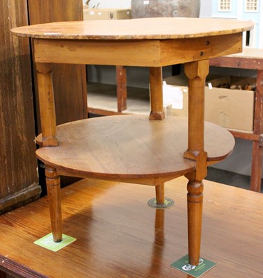 Lot 1188 - A Burr Walnut Two Tier Lamp Table, 64cm by 64cm