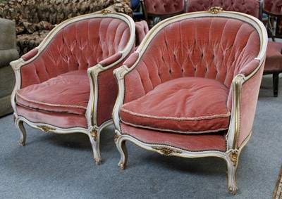 Lot 1276 - A Pair of Parcel Gilt and Painted French...