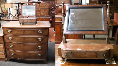 Lot 1372 - A George III Mahogany Four Height Bowfront...