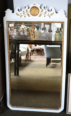 Lot 1382 - A 19th Century Wall Mirror, later painted and...