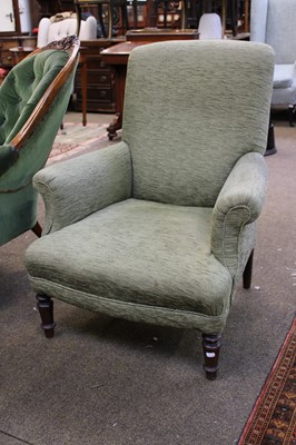 Lot 1397 - A Victorian Mahogany Framed Armchair