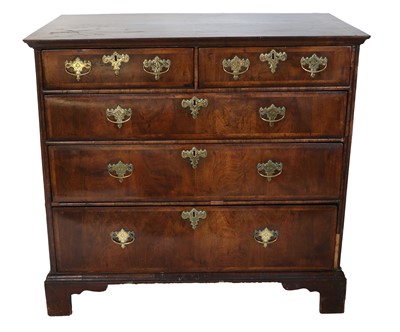 Lot 676 - A George I Walnut and Featherbanded Straight...