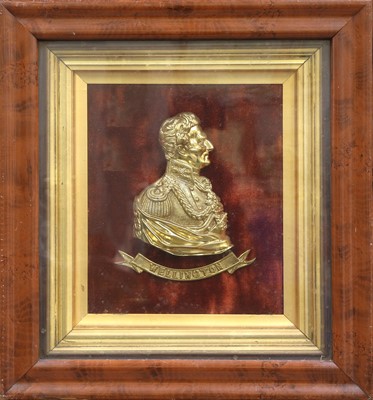 Lot 419 - A Brass Relief Work Portrait, Duke of...