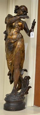 Lot 380 - A cold painted terracotta Art Nouveau figure (a.f.)