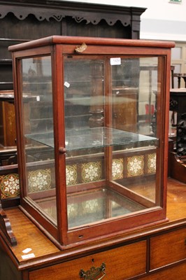 Lot 1434 - A Glazed Mahogany Table-Top Shop Display...