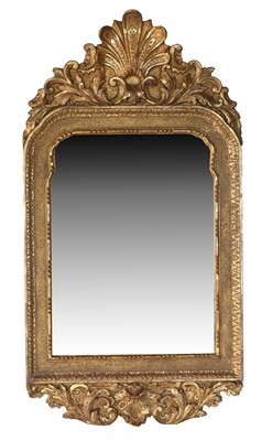 Lot 790 - An 18th Century Carved Giltwood Mirror, the...