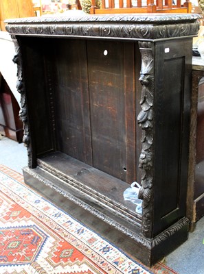 Lot 1300 - A Late Victorian Carved Open Bookcase, 122cm...