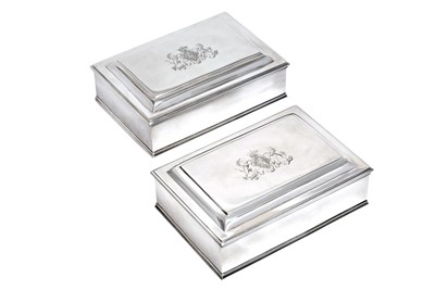 Lot 2109 - A Pair of George III Silver Dressing-Table Boxes
