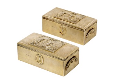Lot 2126 - A Pair of George III Silver-Gilt Dressing-Table Boxes