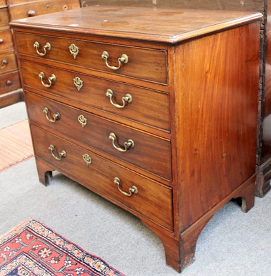 Lot 1243 - A Small George III Mahogany Chest, 94cm by...