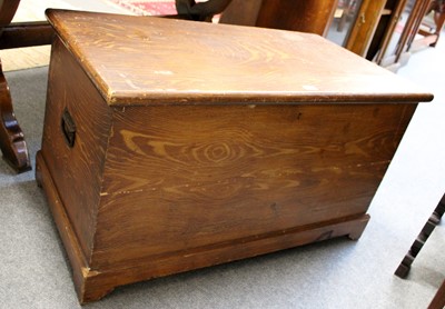 Lot 1313 - A Victorian Pine Blanket Box, 103cm by 55cm by...