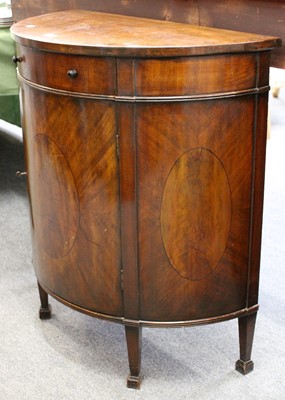 Lot 1260 - A Mahogany Demi Lune Side Cabinet, 20th...