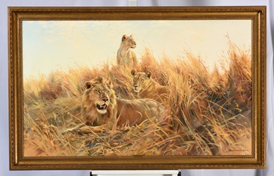 Lot 1056 - Donald Grant OBE (1924-2001) Lion and lioness...