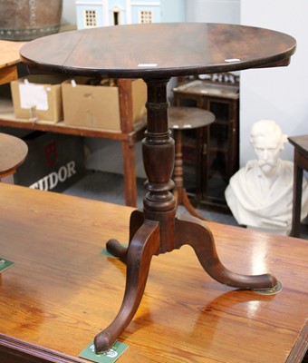 Lot 1316 - An 18th Century Mahogany Tilt Top Tripod Table,...