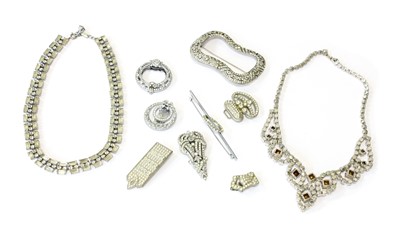 Lot 290 - A Quantity of Paste Set Jewellery, including...