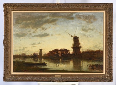 Lot 1219 - Félix Ziem (1821-1911) French Windmills in the...