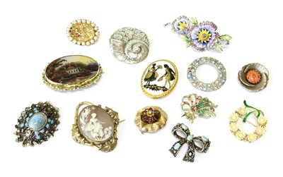 Lot 292 - A Quantity of Brooches, of varying designs...