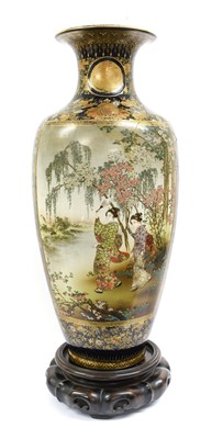 Lot 270 - A Satsuma Earthenware Floor Vase, by Kinkozan,...