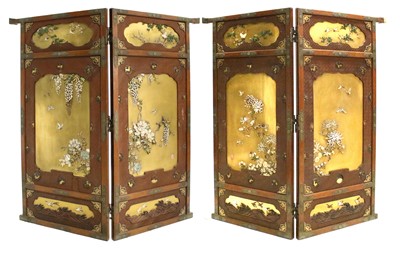 Lot 208 - A Pair of Late 19th Century Japanese Shibayama,...