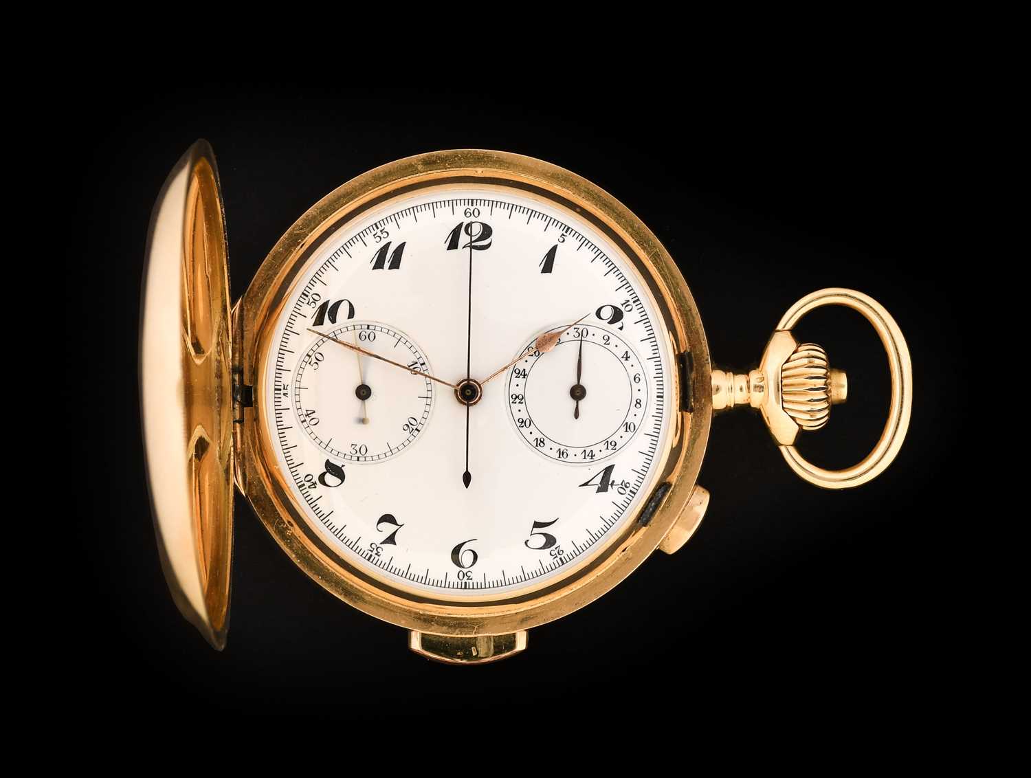 Lot 2271 - An 18 Carat Gold Full Hunter Keyless Minute...