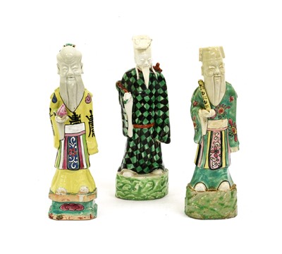 Lot 271 - A Set of Three Chinese Porcelain Figures of...