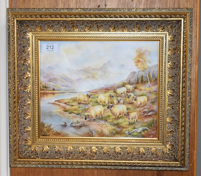 Lot 212 - A Porcelain Plaque by David Fuller, painted...