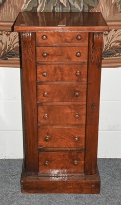 Lot 1192 - A Victorian Mahogany Wellington Chest, 49cm by...