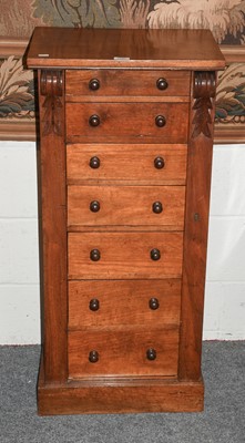 Lot 1191 - A Victorian Mahogany Wellington Chest, 48cm by...