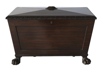 Lot 674 - A Victorian Mahogany Sarcophagus Shape...