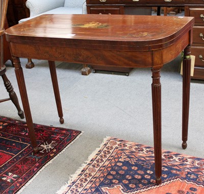 Lot 1286 - A Victorian Mahogany Fold Over Tea Table,...