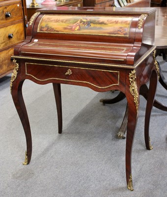 Lot 1257 - A French Style Mahogany Bureau de Dame, 20th...