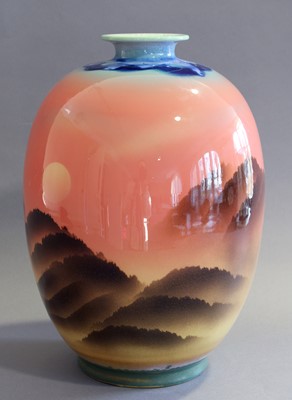 Lot 3 - A Japanese Porcelain Vase, 20th century, of...