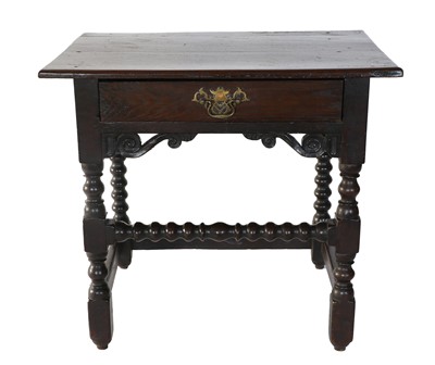 Lot 618 - An Early 18th Century Joined Oak Side Table,...