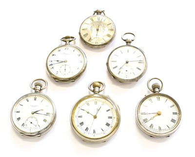 Lot 356 - A Silver Open Faced Longines Pocket Watch,...