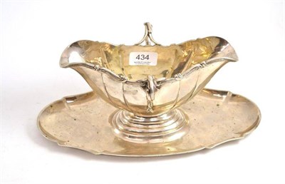 Lot 434 - A Danish sauce boat, bear silver marks for Michelsen, Copenhagen 1898