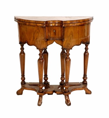 Lot 675 - A Queen Anne Style Walnut, Featherbanded and...