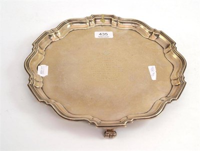 Lot 435 - A George VI silver salver, Barker Brothers Silver Ltd, Birmingham 1937