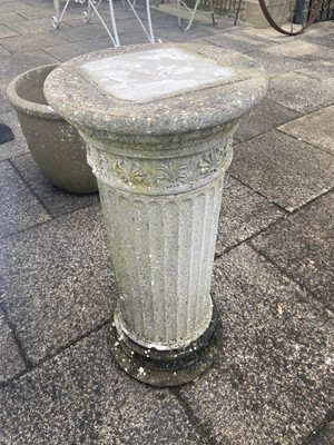 Lot 1141 - A Composition Stone Plant Pedestal, of...