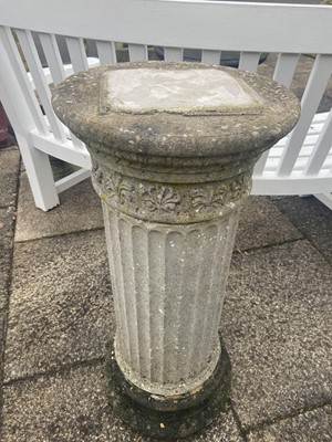 Lot 1141 - A Composition Stone Plant Pedestal, of...