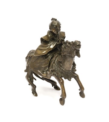 Lot 225 - A Japanese Bronze Figure, Meiji period, as a...