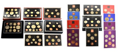 Lot 482 - 21 x UK Proof Sets, including 18 x standard...